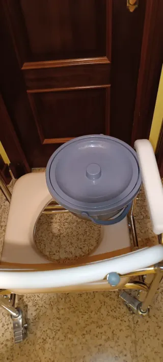 Silla Ducha WC con Ruedas y pies abatibles