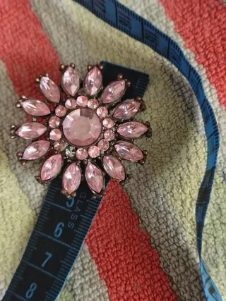 Spilla vintage fiore rosa