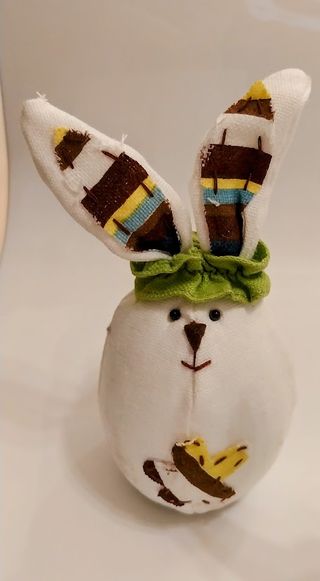 3 coniglietti decorazioni pasquali stoffa