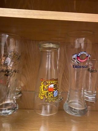 Bicchieri birra dorati varie birrerie