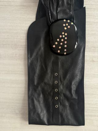 Cintura donna nera con strass