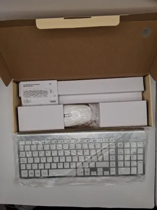 Teclado y Mouse Inalámbrico Cimetech Beige