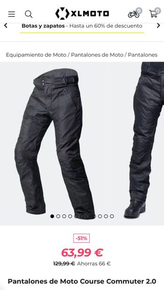 Pantalones Moto Course Negros