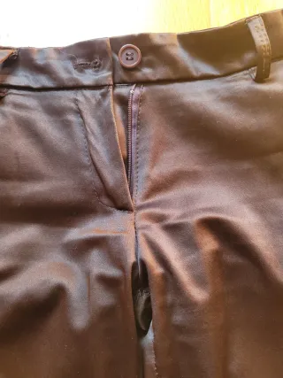 Pantalón Zara Marrón Satinado