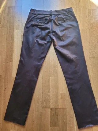 Pantalón Zara Marrón Satinado