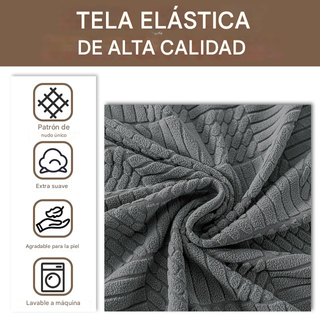 Funda sofá 3 plazas elástica gris
