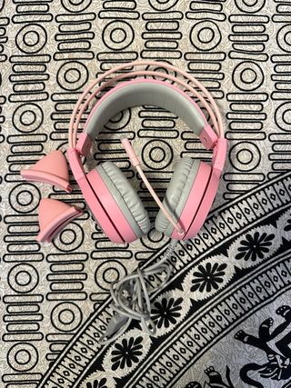 Auriculares Gaming Rosas con Orejas