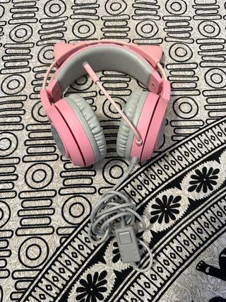 Auriculares Gaming Rosas con Orejas