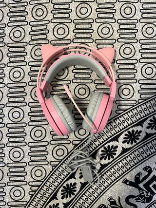 Auriculares Gaming Rosas con Orejas