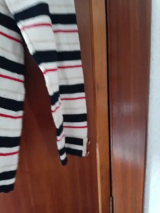 Jersey rayas blanco, negro y rosa