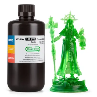 2x 1kg Resina ELEGOO ABS-Like 3.0 Pro Clear Green