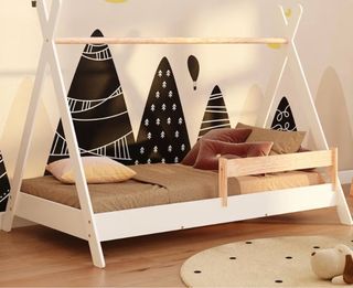 Cama infantil tipo tipi blanca
