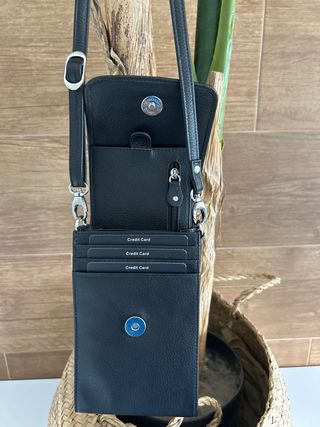 Bolso Negro Piel Unisex Dolphin