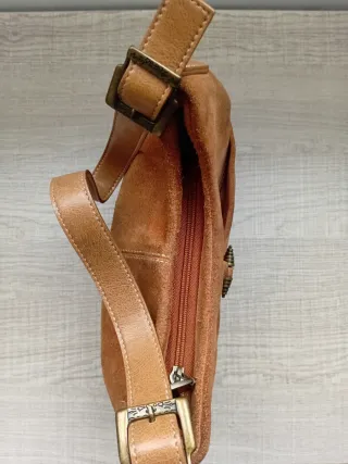 Bolso ante marrón claro juvenil