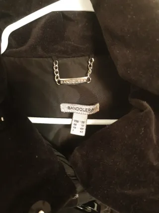 Abrigo de plumas Bandolera negro