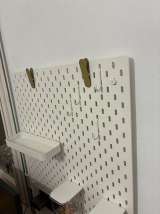 Organizador Pared Skadis Blanco y Dorado