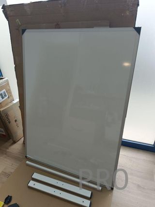 Pizarra blanca móvil de doble cara, 1200x900mm