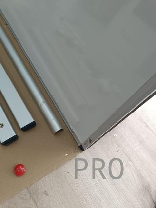 Pizarra blanca móvil de doble cara, 1200x900mm