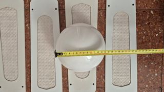 Tulipa cristal blanco lámpara + 4 aspas ventilador