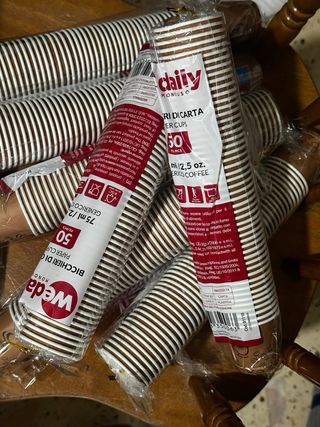 Stock Bicchieri Cartoncino 1000 Pezzi