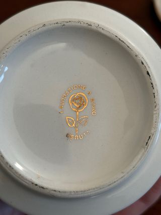 Zuccheriera vintage Deruta floreale