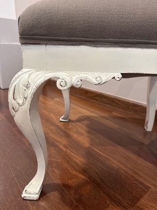 Descalzadora antigua tapizada