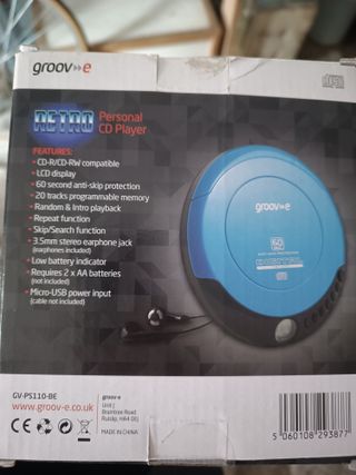 Reproductor CD Groove Portátil Anti-Skip