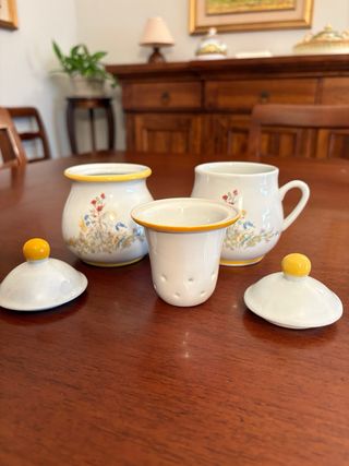 Set zuccheriera e tazza porcellana vintage