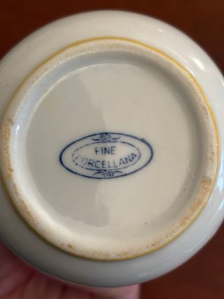 Set zuccheriera e tazza porcellana vintage