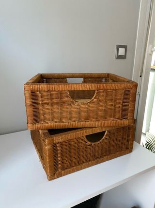 Cajones de mimbre