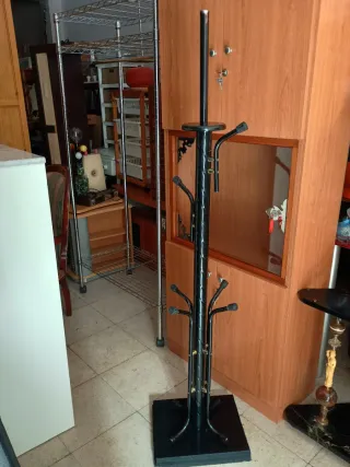 Perchero Vintage Negro 7 Perchas