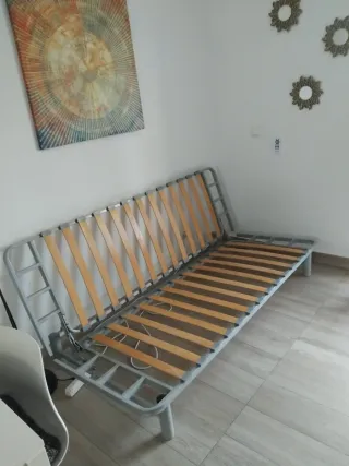 Sofá Cama Gris Metálico 1.98x1.40