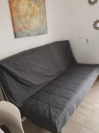 Sofá Cama Gris Metálico 1.98x1.40