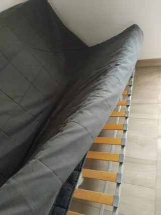 Sofá Cama Gris Metálico 1.98x1.40