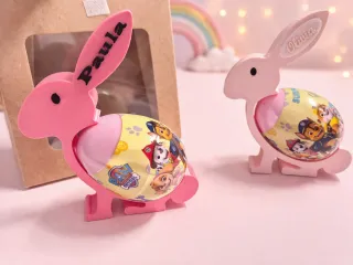 Conejo de Pascua Color y Nombre personalizable