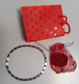 Collana girocollo acciaio cuori
