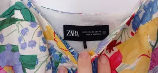 Vestido Zara floral algodón Talla XS