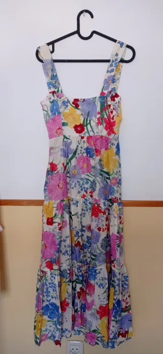 Vestido Zara floral algodón Talla XS
