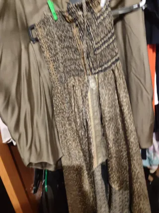 Conjunto Blusa y Vestido/Falda Marrón Oliva