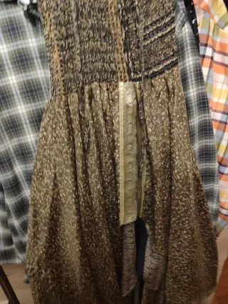 Conjunto Blusa y Vestido/Falda Marrón Oliva