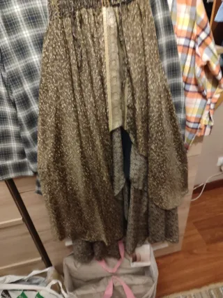 Conjunto Blusa y Vestido/Falda Marrón Oliva