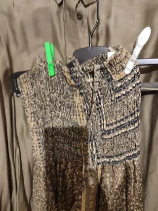 Conjunto Blusa y Vestido/Falda Marrón Oliva