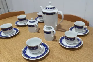 Vajilla Porcelana Azul y Blanca