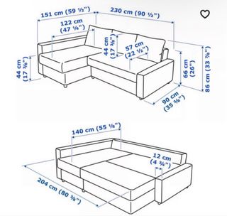 Sofá IKEA Friheten Chaiselongue Beige