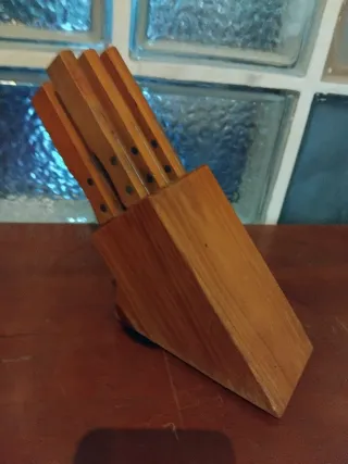 Set coltelli con blocco legno