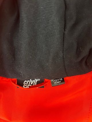 Chaqueta esquí niño/niña roja. Talla 110/116