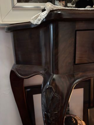 Recibidor madera antiguo con cajón