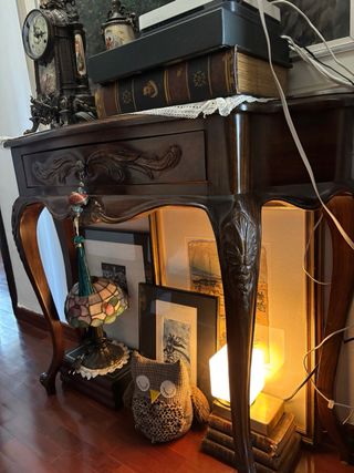 Recibidor madera antiguo con cajón