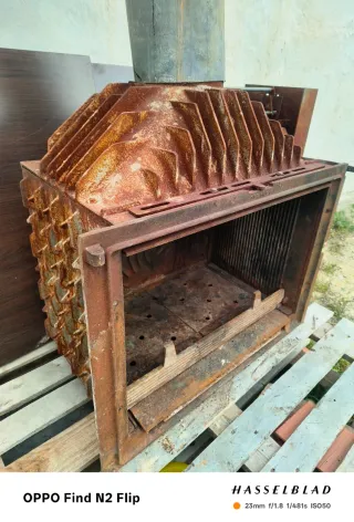 Estufa de leña hierro con conducto