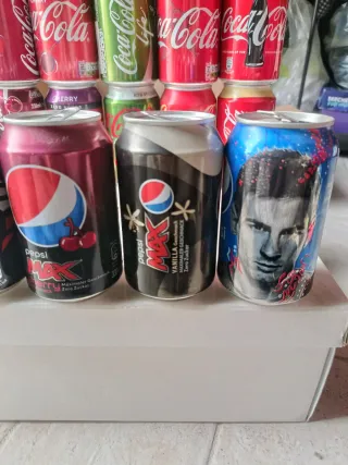 Lotto 15 lattine da collezione Coca Cola e Pepsi